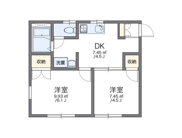 レオパレスアルカディアの物件間取画像